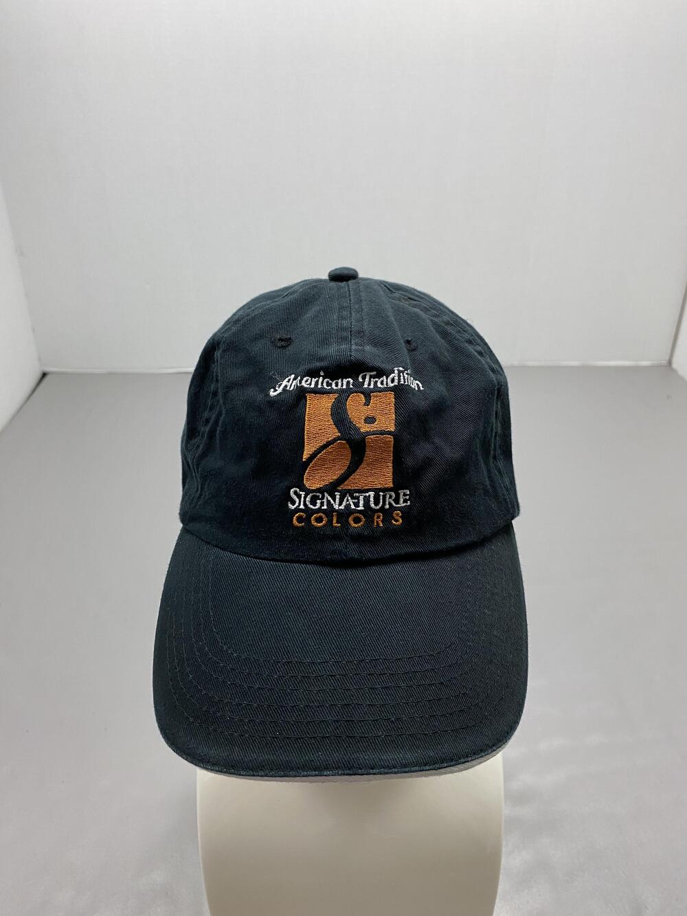Hat Cap Strap Back One Size Black Valspar Signature Colors Embroidered Mens